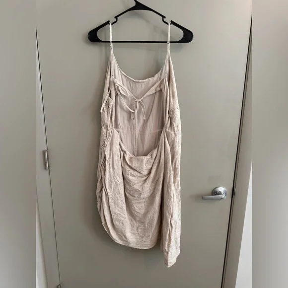 Anthropologie Plus Flat White Ruched Mini Dress Size 3x - Picture 5 of 5